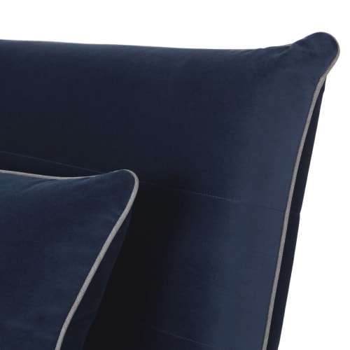 Sofas und sessel Klick-Klack | 1-Sitzer-Bank Clic-Clac mit blauem Samtbezug - GF73560