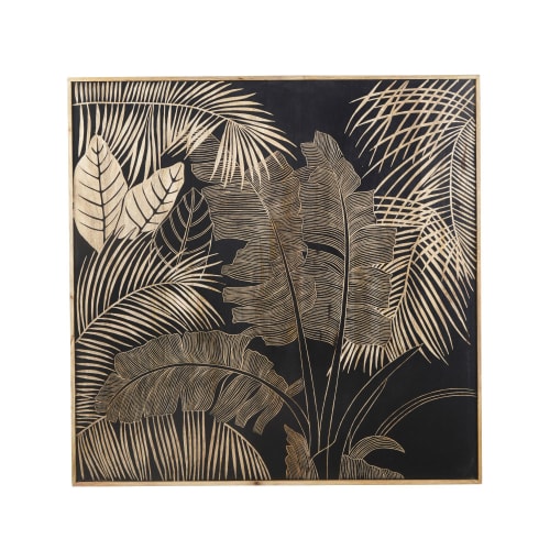 Decor Plaques & lettering | 119x119cm carved mango wood wall art - MV99955