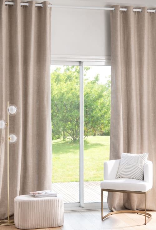 Soft furnishings and rugs Curtains & net curtains | 130x300cm single beige curtain with eyelets - DB32520