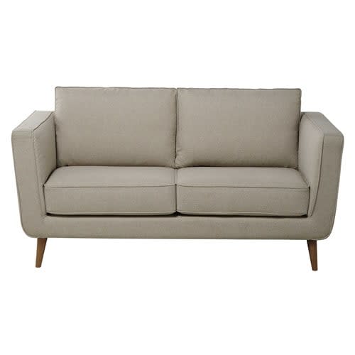2 3 Seater Fabric Sofa In Heather Beige