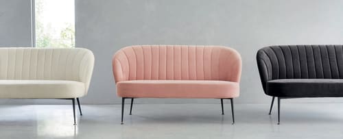 2 Sitzer Bank Mit Samtbezug Rosa Arielle Maisons Du Monde