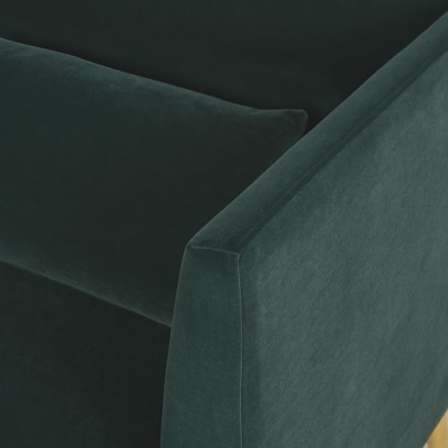 Sofas und sessel Gerade Sofas | 2-Sitzer-Sofa mit grünem Samtbezug - EM66276