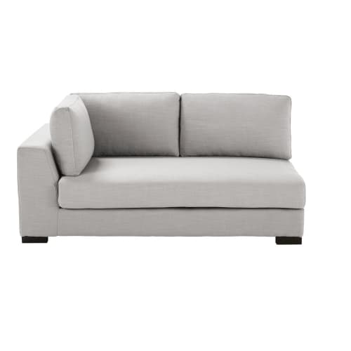 Sofas und sessel Modulsofa und Sofa Eckelemente | 2-Sitzer-Sofamodul mit Armlehne links, hellgrau - NN25612