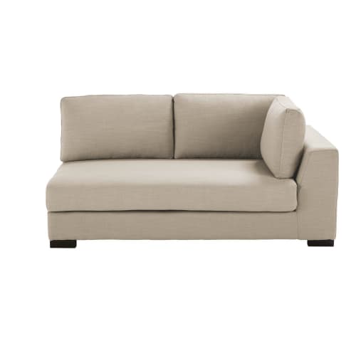 Sofas und sessel Modulsofa und Sofa Eckelemente | 2-Sitzer-Sofamodul mit Armlehne rechts, beige - BD13947