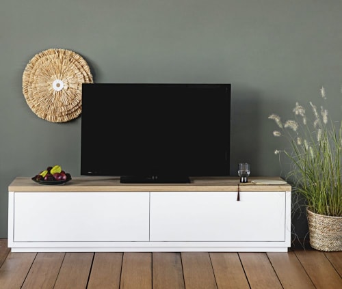 Möbel TV-Möbel | 2-türiges TV-Möbel, weiß L140 - AC32667