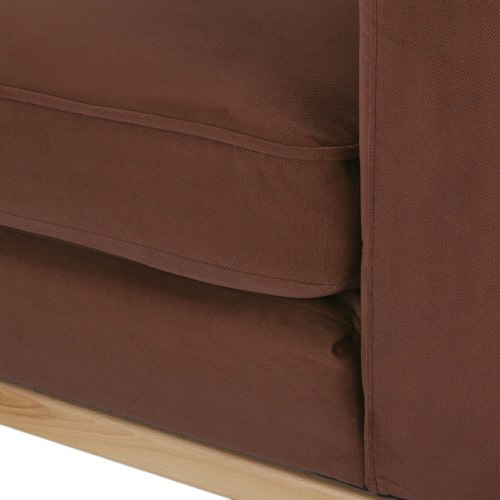 Good is beautiful Auswahl Good is beautiful Sofas | 3/4-Sitzer-Sofa im skandinavischen Stil mit braunem Samtbezug - FJ70131