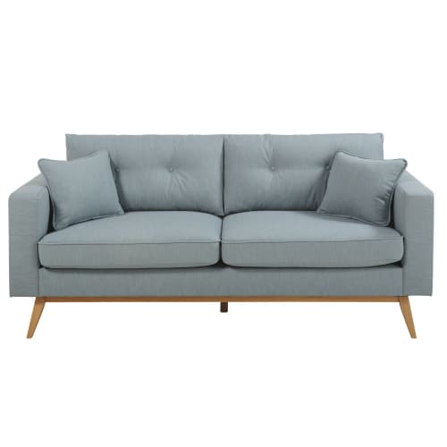 Good is beautiful Auswahl Good is beautiful Sofas | 3-Sitzer-Sofa im skandinavischen Stil, eisblau - VQ93799