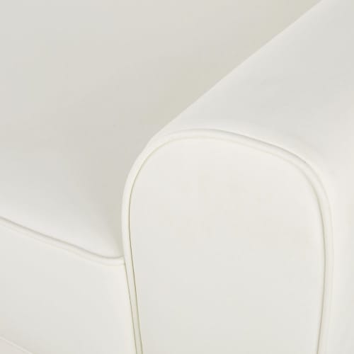 Good is beautiful Auswahl Good is beautiful Sofas | 4-Sitzer-Ecksofa mit beschichtetem weißem Textilbezug, ausziehbar - VQ27149