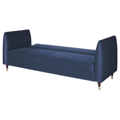 Sofas und sessel Klick-Klack | 4-Sitzer-Sofa Clic-Clac mit blauem Samtbezug - DG77650