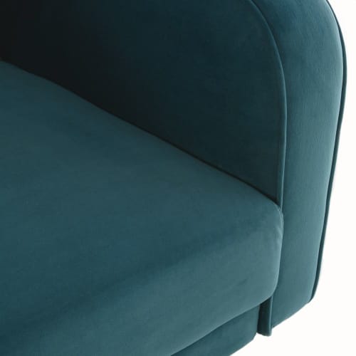 Sofas und sessel Klick-Klack | 4-Sitzer-Sofa Clic-Clac mit petrolblauem Samtbezug - IR42759