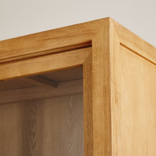 4 türiger Geschirrschrank aus massivem Eschenholz und 4 türiger Geschirrschrank aus massivem Eschenholz und
