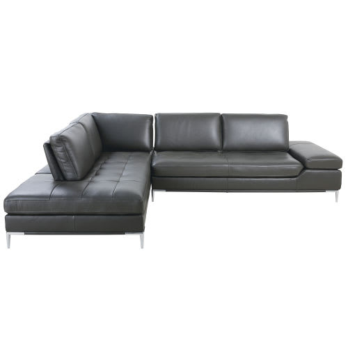 5 6 Seater Anthracite Grey Leather Left Hand Corner Sofa