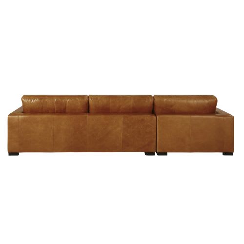 5-seater vintage leather corner sofa, camel Lincoln ...