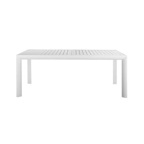 Outdoor collection Outdoor dining tables | 8/14-person extendable garden table in white aluminium L200/300cm - PX18373