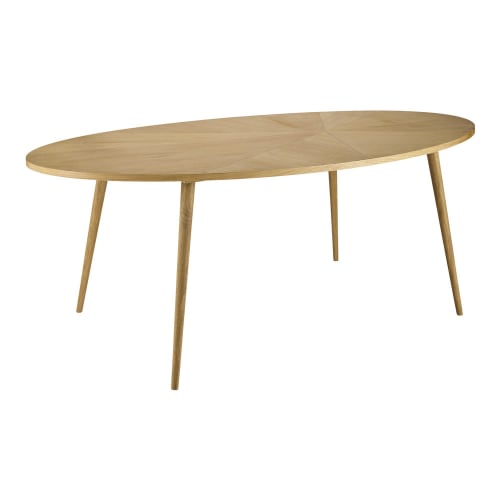 8 Seater Oval Dining Table L200 Origami Maisons Du Monde