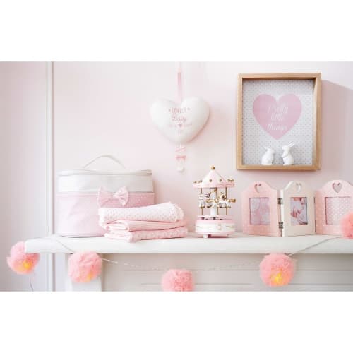 pink pom pom fairy lights