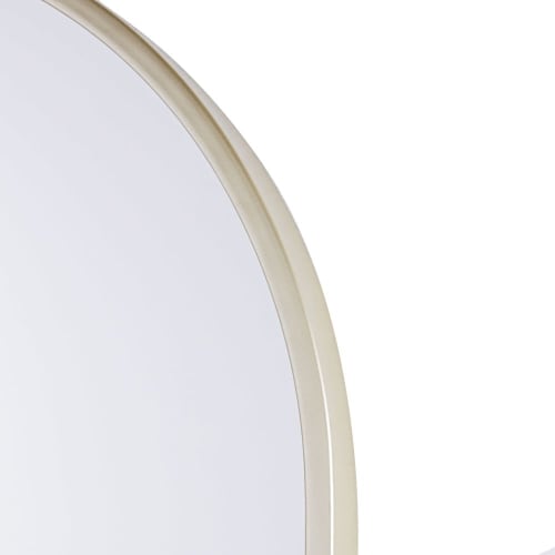 Dekoration Wandspiegel und Barock Spiegel | Abgerundeter Spiegel aus goldfarbenem Metall, 50x160cm - QW40017