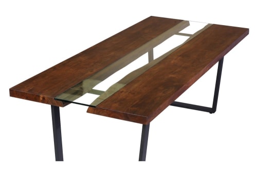 Acacia, Glass and Metal 8/10-Seater Dining Table Kaawa ...