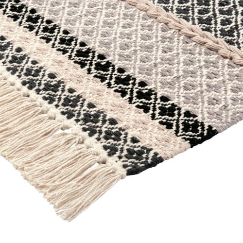 Alfombra de algodón con motivos gráficos multicolores 60x90 Lucenza Maisons du Monde Alfombra de algodón con motivos gráficos multicolores 60x90 Lucenza Maisons du Monde