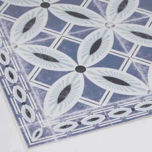 Alfombra de vinilo con motivos decorativos de azulejos de cemento