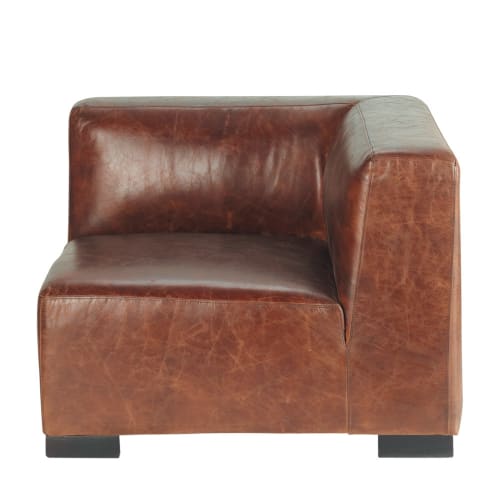 Angle De Canape En Cuir Marron John Maisons Du Monde