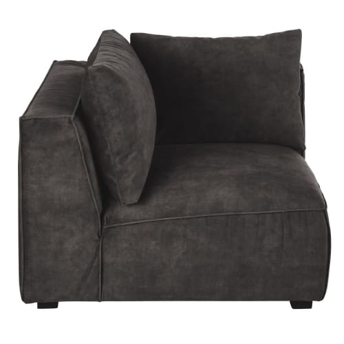 Seduta divano 1 posto in tessuto grigio TIBRO 