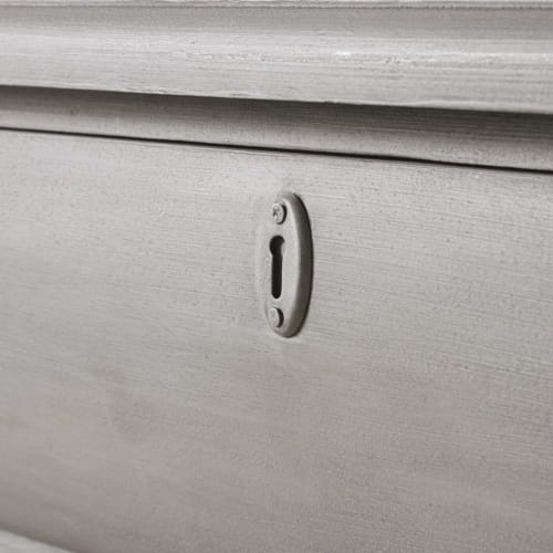Anthracite Grey Solid Mango Wood 3 Drawer Chest Of Drawers Sevigne