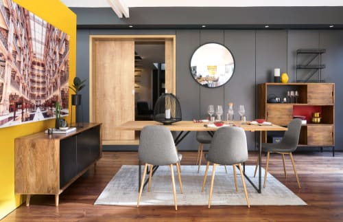 Aparador 3 puertas de mango macizo y metal Lenox | Maisons du Monde