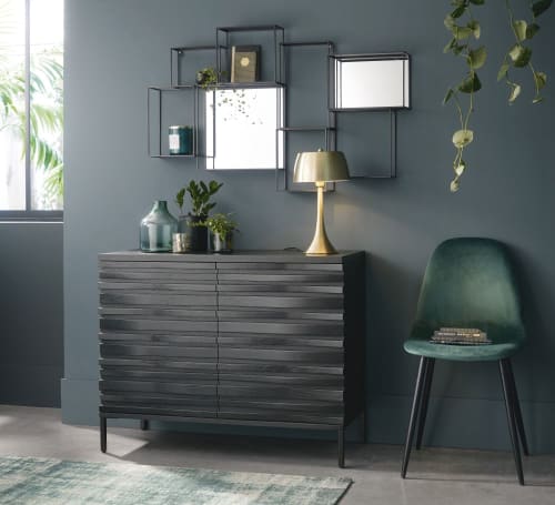 Aparador con 2 puertas negro Opal | Maisons du Monde