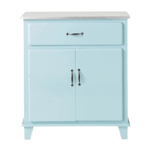 Aparador de cocina vintage de madera azul An. 73 cm Kitchen | Maisons