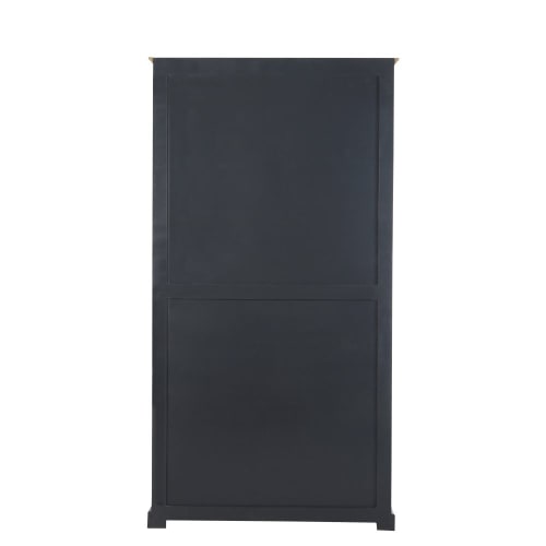 Armario despensa, 2 puertas, 2 cajones, mango macizo gris pizarra