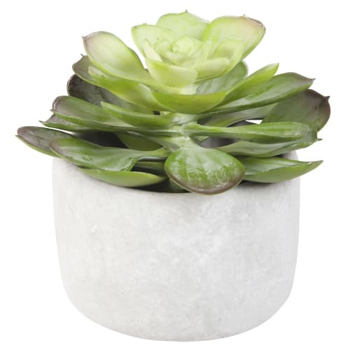 Decor Artificial flowers & bouquets | Artificial Artichoke in Cement Pot - RB73451