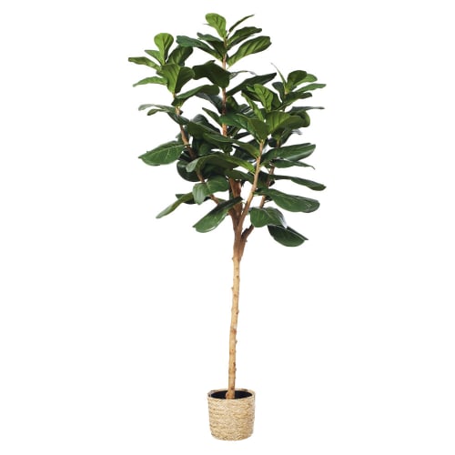 Artificial Ficus Tree with Woven Pot