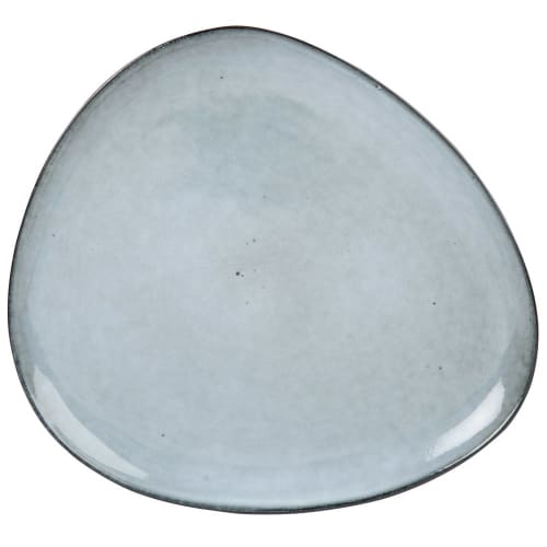 Assiette plate en faïence grise Maisons du Monde Assiette plate en faïence grise Maisons du Monde