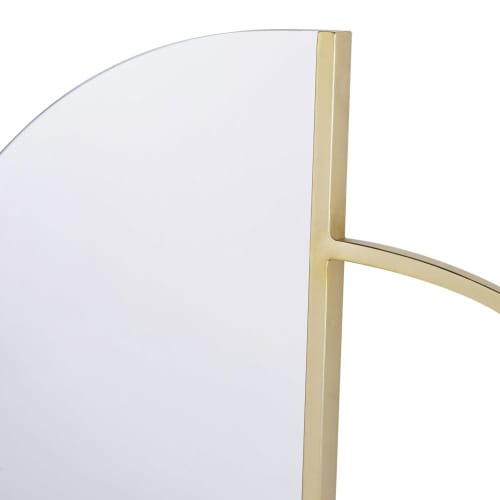 Dekoration Wandspiegel und Barock Spiegel | Asymmetrischer Spiegel aus goldfarbenem Metall, 70x110cm - UK46324