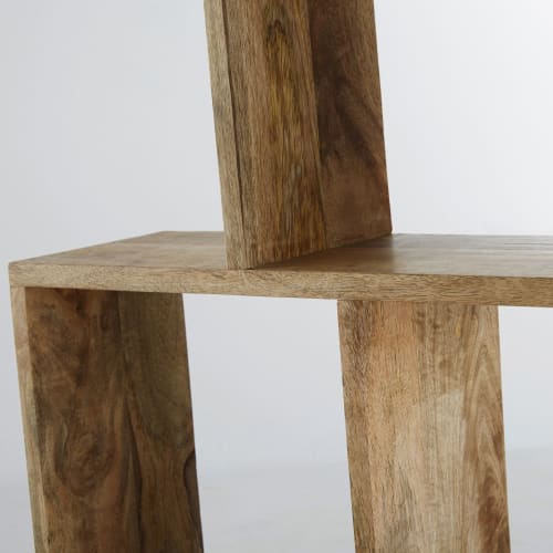 Möbel Regale | Asymmetrisches Regal aus Mangoholz - XM68965