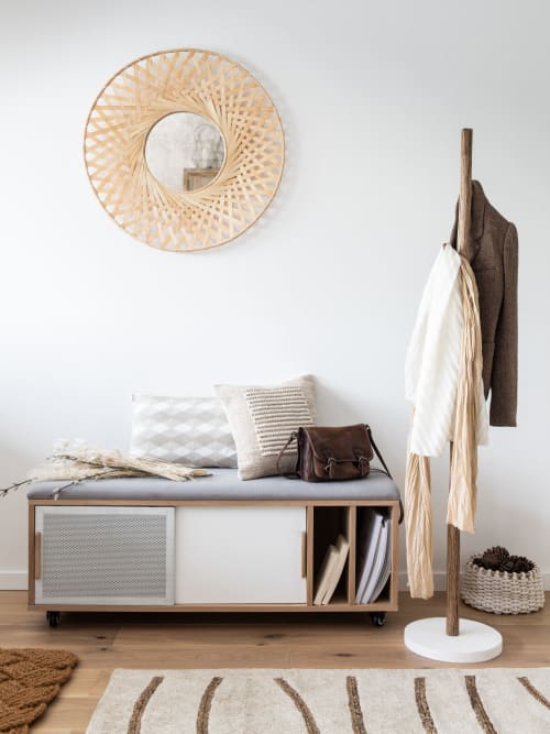 Aufbewahrungsbank mit 2 Türen auf Rollen Workshop | Maisons du Monde