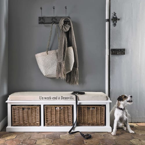 Aufbewahrungsbankmit 3 Fächern, weiß Comptoir des épices | Maisons du Monde