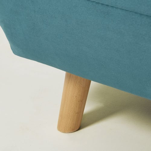 Ausklappbare 2 Sitzer Bettbank Aus Samt Petrolblau Nio Maisons Du Monde