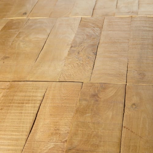 Ausziehbarer Esstisch 8 bis 12 Personen aus Mangoholz und schwarzem