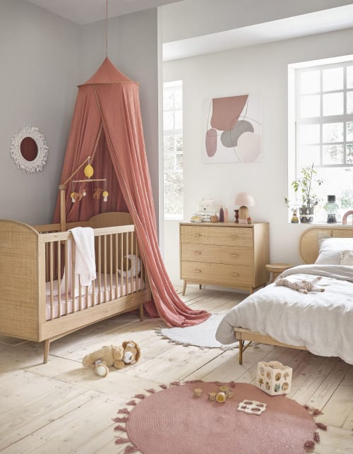 Baby Bed Canopy In Terracotta With Gold Trim Maisons Du Monde