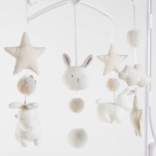 Baby Musikmobile Ecrufarben Weiss Und Taupe Bulle Maisons Du Monde