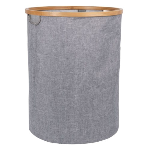 grey linen bin