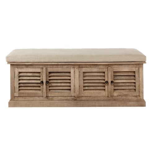 Banco de almacenaje con 4 puertas de mango Cambria | Maisons du Monde