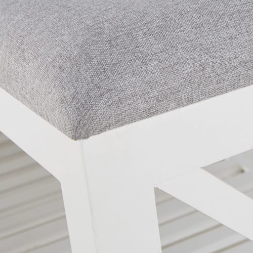 Banco de entrada blanco y gris 60 x 41 ARZON | Maisons du Monde