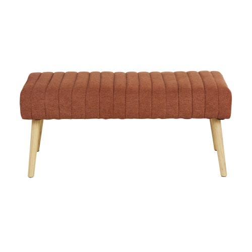 Canapés et fauteuils Banquettes | Banquette coloris rouge brique et naturel - OK82170