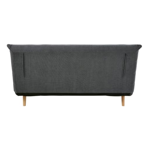 Banquette convertible 2 places gris anthracite Nio ...