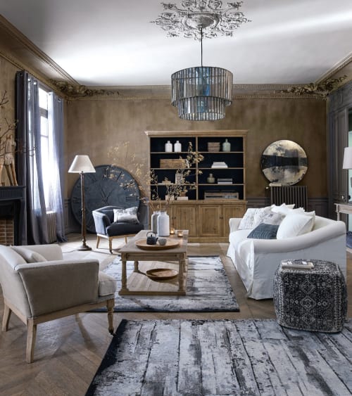Baumwoll Teppich In Holz Optik 140x200 Schoten Maisons Du Monde
