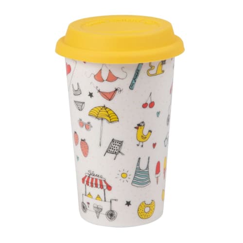 Beach Print Earthenware Travel Mug Sweet Summer Maisons Du Monde