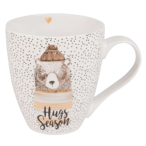 Bear Print White Porcelain Mug Bear Print White Porcelain Mug